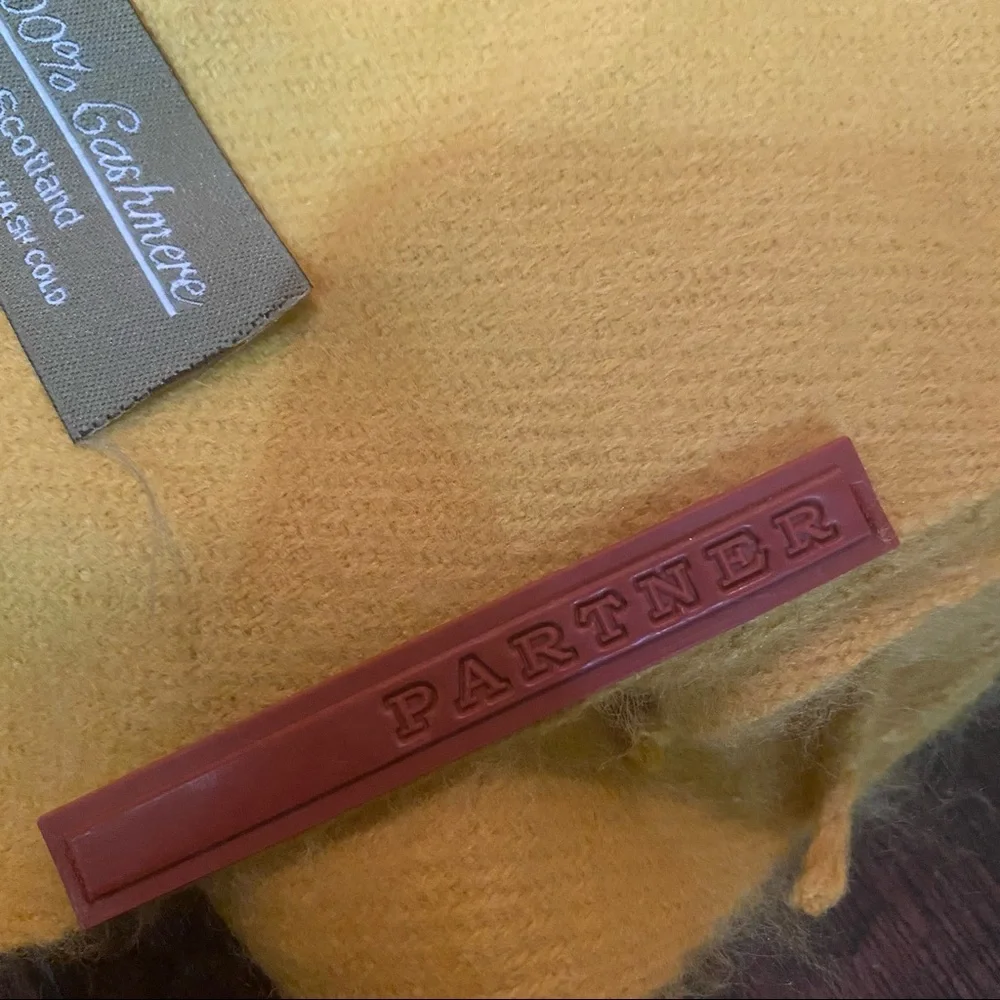 Warm Yellow 100% Cashmere Scarf,‎ Made in Scotland, Scottish Cashmere Scarf
